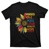 Kamala Harris Tim Walz 2024 Peace Lgbt Harris Walz Waltz T-Shirt