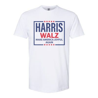 Kamala Harris Tim Walz Waltz Make America Joyful Again 2024 Softstyle CVC T-Shirt