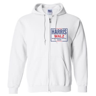 Kamala Harris Tim Walz Waltz Make America Joyful Again 2024 Full Zip Hoodie