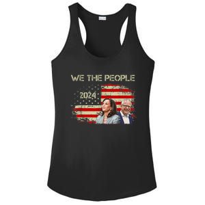 Kamala Harris Tim Waltz 2024 We The People American Flag Ladies PosiCharge Competitor Racerback Tank