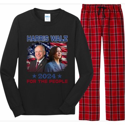 Kamala Harris Tim Walz Waltz 2024 For The People Long Sleeve Pajama Set