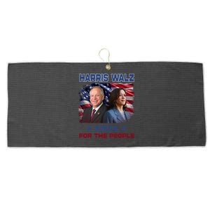 Kamala Harris Tim Walz Waltz 2024 For The People Large Microfiber Waffle Golf Towel