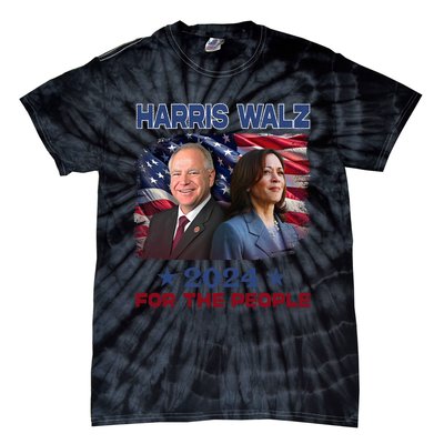 Kamala Harris Tim Walz Waltz 2024 For The People Tie-Dye T-Shirt