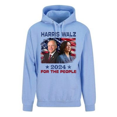 Kamala Harris Tim Walz Waltz 2024 For The People Unisex Surf Hoodie