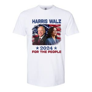 Kamala Harris Tim Walz Waltz 2024 For The People Softstyle® CVC T-Shirt