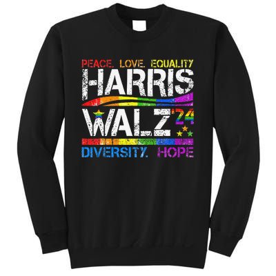 Kamala Harris Tim Walz 2024 Peace Lgbt Harris Walz Waltz Sweatshirt