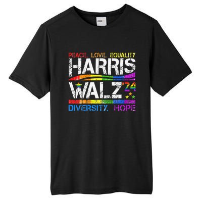 Kamala Harris Tim Walz 2024 Peace Lgbt Harris Walz Waltz Tall Fusion ChromaSoft Performance T-Shirt