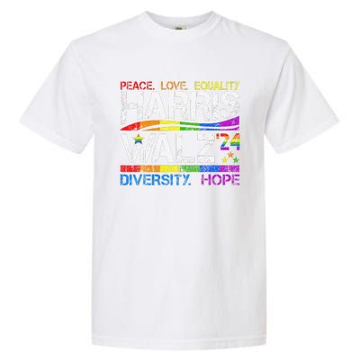 Kamala Harris Tim Walz 2024 Peace Lgbt Harris Walz Waltz Garment-Dyed Heavyweight T-Shirt