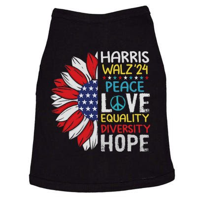 Kamala Harris Tim Walz 2024 Peace Lgbt Harris Walz Waltz Doggie Tank