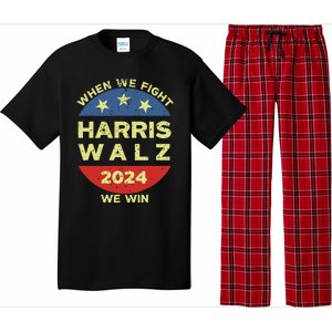 Kamala Harris Tim Walz 2024 When We Fight We Win Pajama Set