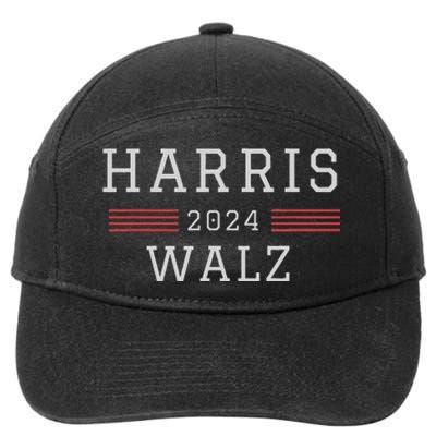 Kamala Harris Tim Waltz 2024 Harris Walz 2024 Election 7-Panel Snapback Hat