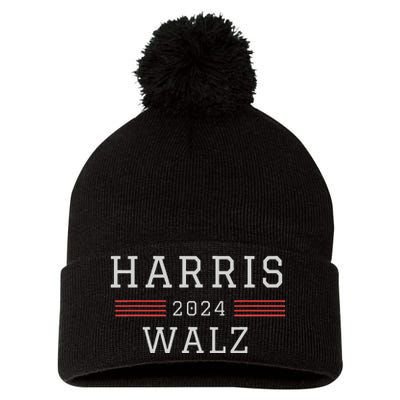 Kamala Harris Tim Waltz 2024 Harris Walz 2024 Election Pom Pom 12in Knit Beanie