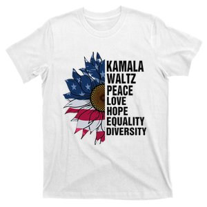 Kamala Harris Tim Walz 2024 Peace Lgbt Harris Walz Waltz T-Shirt