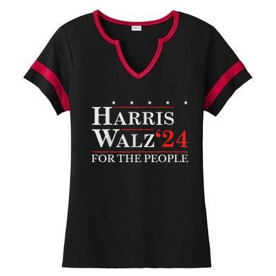 Kamala Harris Tim Walz Waltz For The People 2024 Ladies Halftime Notch Neck Tee