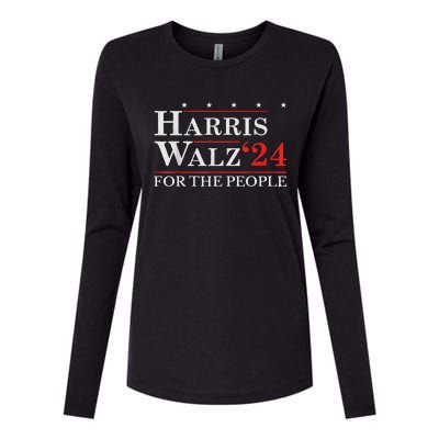 Kamala Harris Tim Walz Waltz For The People 2024 Womens Cotton Relaxed Long Sleeve T-Shirt