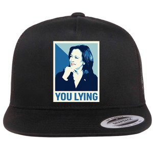 Kamala Harris Trump Debate 2024 Meme I Know You Lying Flat Bill Trucker Hat