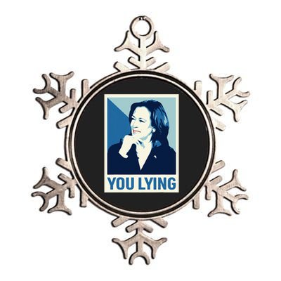 Kamala Harris Trump Debate 2024 Meme I Know You Lying Metallic Star Ornament