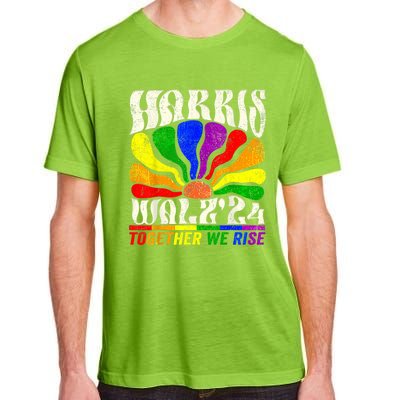 Kamala Harris Tim Walz Pride Lgbt 2024 Together We Rise Adult ChromaSoft Performance T-Shirt