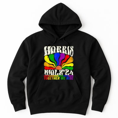 Kamala Harris Tim Walz Pride Lgbt 2024 Together We Rise Hoodie