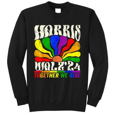 Kamala Harris Tim Walz Pride Lgbt 2024 Together We Rise Sweatshirt