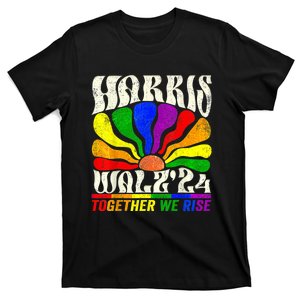 Kamala Harris Tim Walz Pride Lgbt 2024 Together We Rise T-Shirt