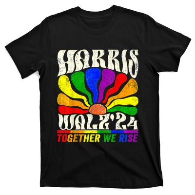 Kamala Harris Tim Walz Pride Lgbt 2024 Together We Rise T-Shirt