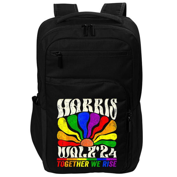 Kamala Harris Tim Walz Pride Lgbt 2024 Together We Rise Impact Tech Backpack