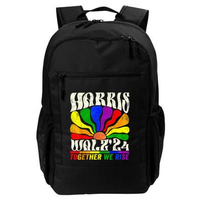 Kamala Harris Tim Walz Pride Lgbt 2024 Together We Rise Backpack