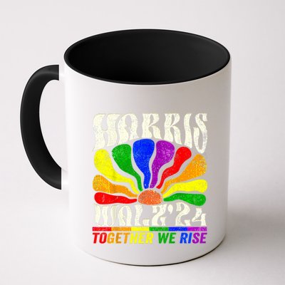Kamala Harris Tim Walz Pride Lgbt 2024 Together We Rise Mug