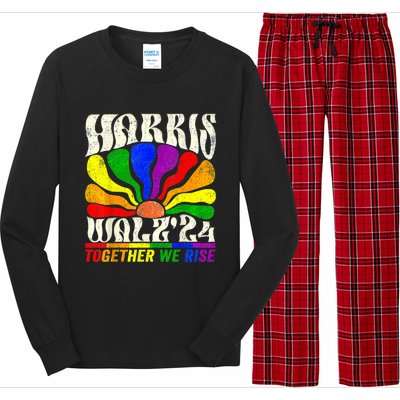 Kamala Harris Tim Walz Pride Lgbt 2024 Together We Rise Long Sleeve Pajama Set