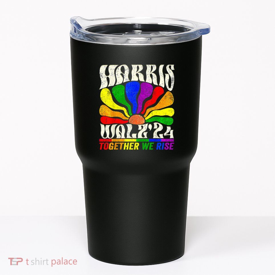 Kamala Harris Tim Walz Pride Lgbt 2024 Together We Rise Tumbler