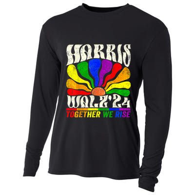 Kamala Harris Tim Walz Pride Lgbt 2024 Together We Rise Cooling Performance Long Sleeve Crew