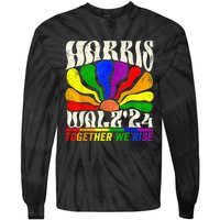 Kamala Harris Tim Walz Pride Lgbt 2024 Together We Rise Tie-Dye Long Sleeve Shirt