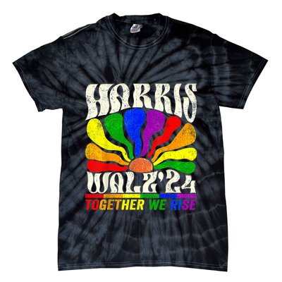 Kamala Harris Tim Walz Pride Lgbt 2024 Together We Rise Tie-Dye T-Shirt