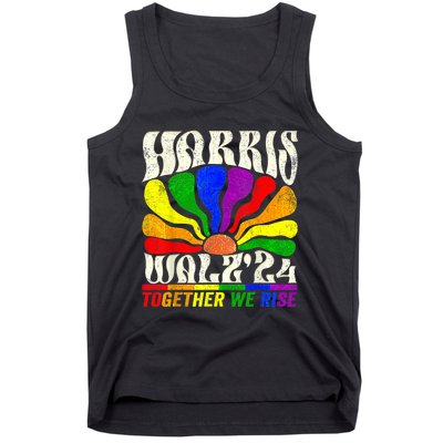 Kamala Harris Tim Walz Pride Lgbt 2024 Together We Rise Tank Top