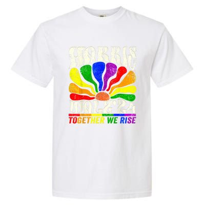 Kamala Harris Tim Walz Pride Lgbt 2024 Together We Rise Garment-Dyed Heavyweight T-Shirt