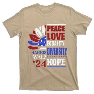 Kamala Harris Tim Walz 2024 Peace Lgbt Harris Waltz 2024 T-Shirt