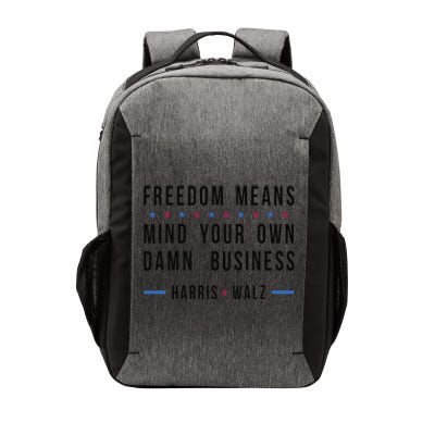 Kamala Harris Tim Walz Mind Your Own Damn Business Vector Backpack