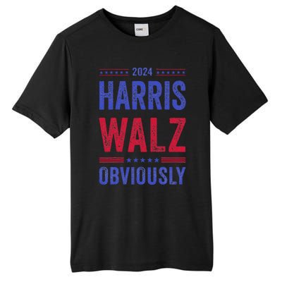 Kamala Harris Tim Walz Obviously Election 2024 Harris Waltz Tall Fusion ChromaSoft Performance T-Shirt