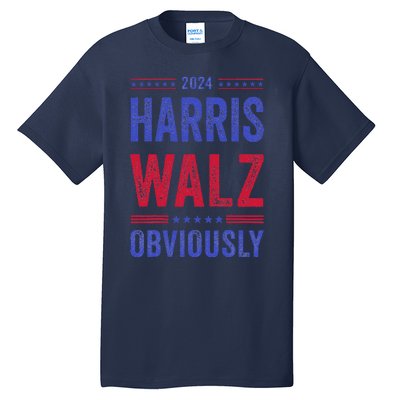 Kamala Harris Tim Walz Obviously Election 2024 Harris Waltz Tall T-Shirt