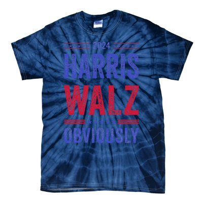 Kamala Harris Tim Walz Obviously Election 2024 Harris Waltz Tie-Dye T-Shirt