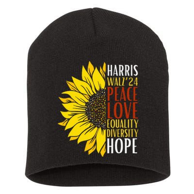 Kamala Harris Tim Walz 24 Lgbt Harris Walz Waltz 2024 Short Acrylic Beanie