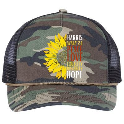 Kamala Harris Tim Walz 24 Lgbt Harris Walz Waltz 2024 Retro Rope Trucker Hat Cap