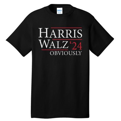 Kamala Harris Tim Walz Obviously Election 2024 Harris Waltz Tall T-Shirt