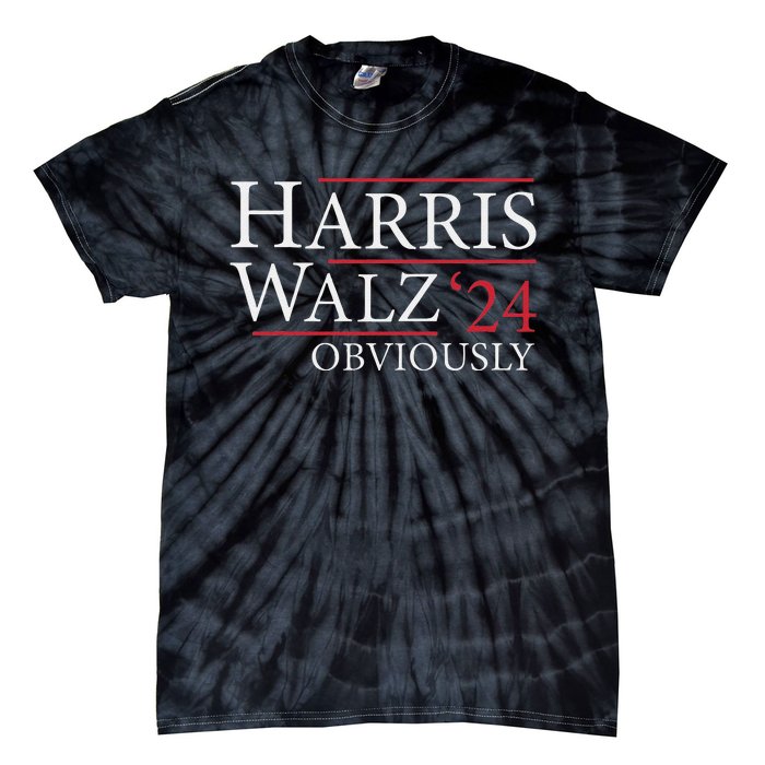 Kamala Harris Tim Walz Obviously Election 2024 Harris Waltz Tie-Dye T-Shirt