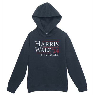 Kamala Harris Tim Walz Obviously Election 2024 Harris Waltz Urban Pullover Hoodie