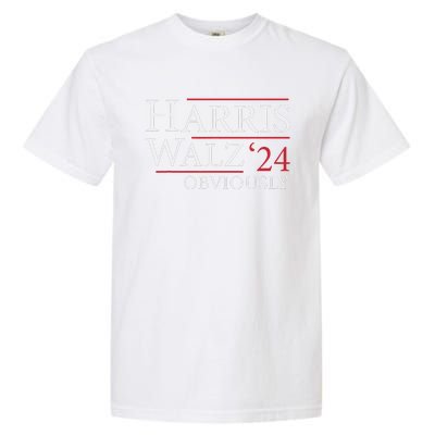 Kamala Harris Tim Walz Obviously Election 2024 Harris Waltz Garment-Dyed Heavyweight T-Shirt