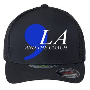 Kamala Harris Tim Walz Coach Comma 2024 Flexfit Unipanel Trucker Cap