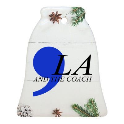 Kamala Harris Tim Walz Coach Comma 2024 Ceramic Bell Ornament