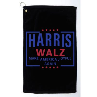 Kamala Harris Tim Walz Waltz Make America Joyful Again 2024 Platinum Collection Golf Towel